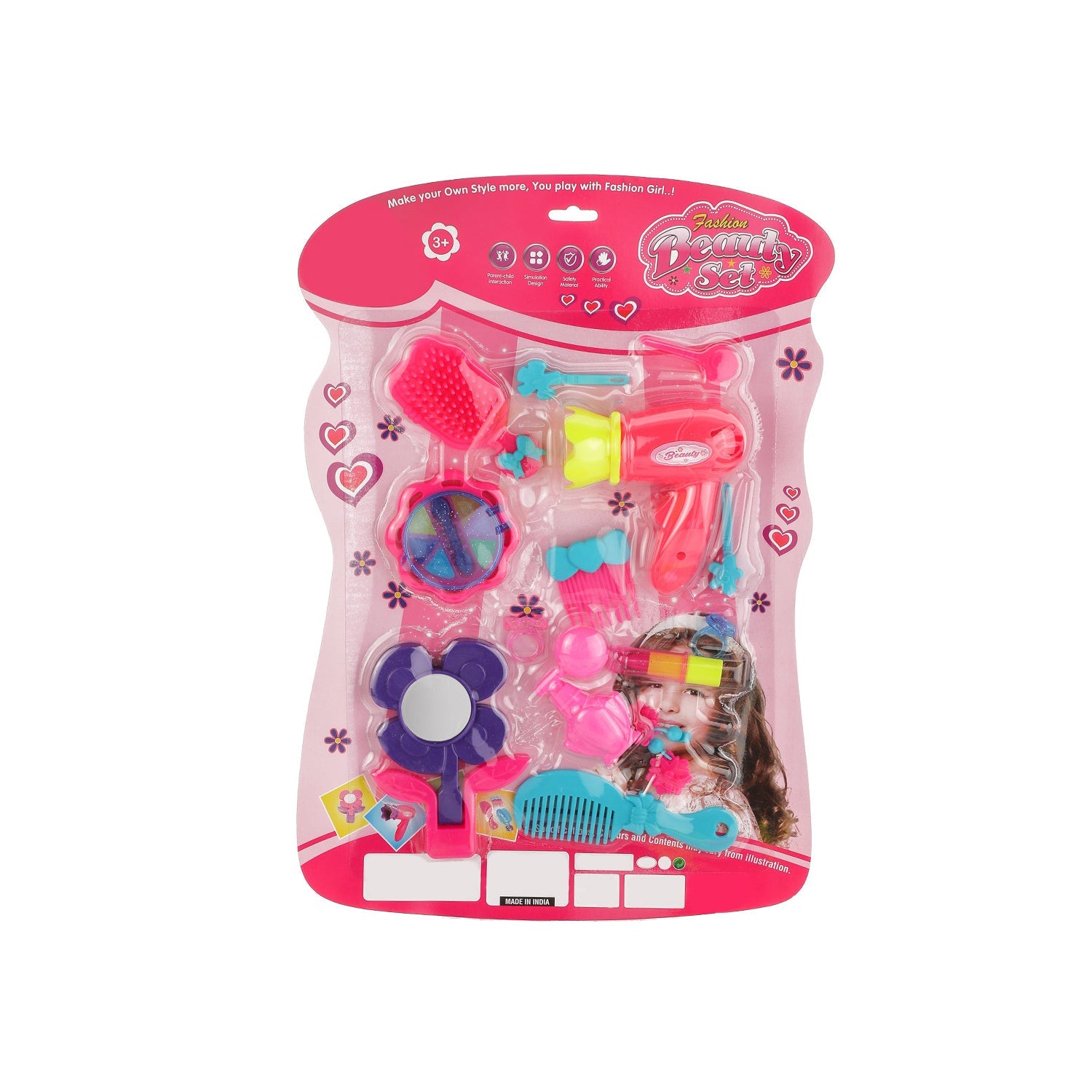 Girl's Bring Along Beauty Suitcase Makeup Vanity Toy (Multicolour) Girl's Bring Along Beauty Suitcase Makeup Vanity Toy (Multicolour)